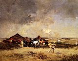 Arab Encampment by Victor Pierre Huguet
